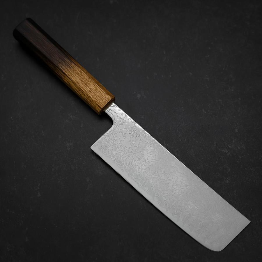 Nakiri SLD Wave Nickel Damascus Yaki Urushi Handle 165mm