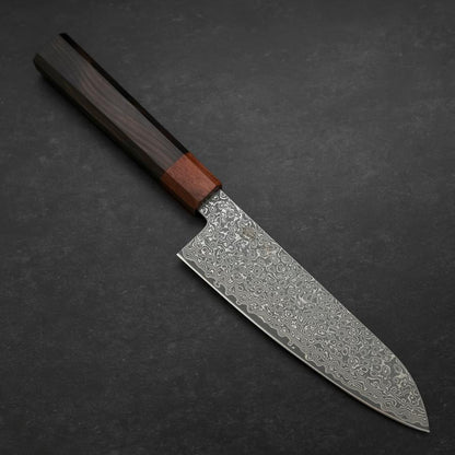 Nakiri & Santoku VG-10 Damascus Shitan Ebony Handle Sakura Set