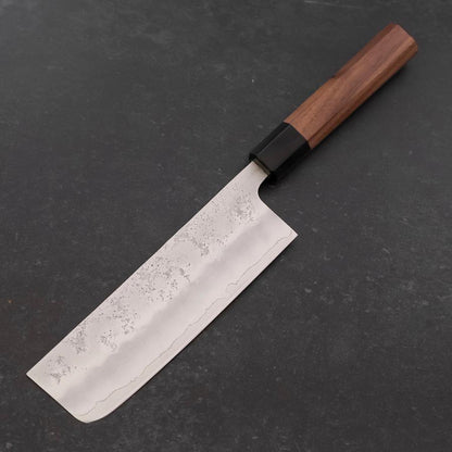 Nakiri Silver Steel #3 Nashiji Walnut Handle 165mm