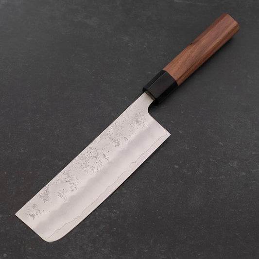 Nakiri Silver Steel #3 Nashiji Walnut Handle 165mm
