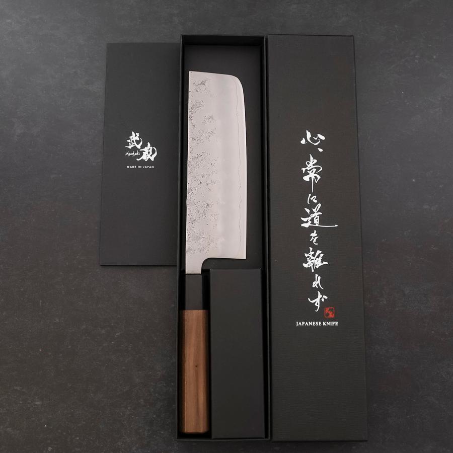 Nakiri Silver Steel #3 Nashiji Walnut Handle 165mm