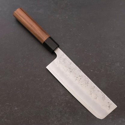 Nakiri Silver Steel #3 Nashiji Walnut Handle 165mm