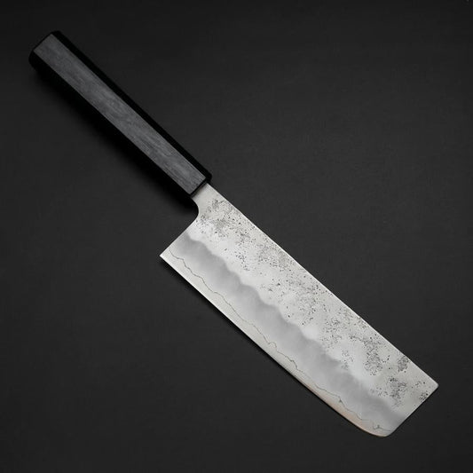 Nakiri Silver Steel #3 Nashiji Washi Blue Urushi Handle 165mm