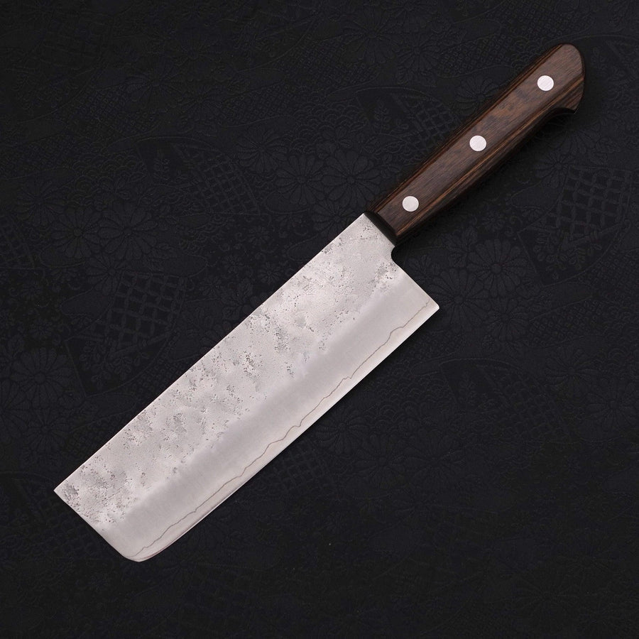 Nakiri Silver Steel #3 Nashiji Western Brown Handle 165mm