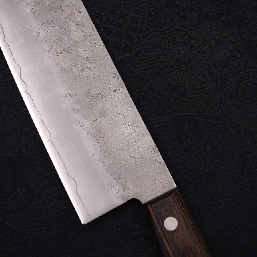 Nakiri Silver Steel #3 Nashiji Western Brown Handle 165mm