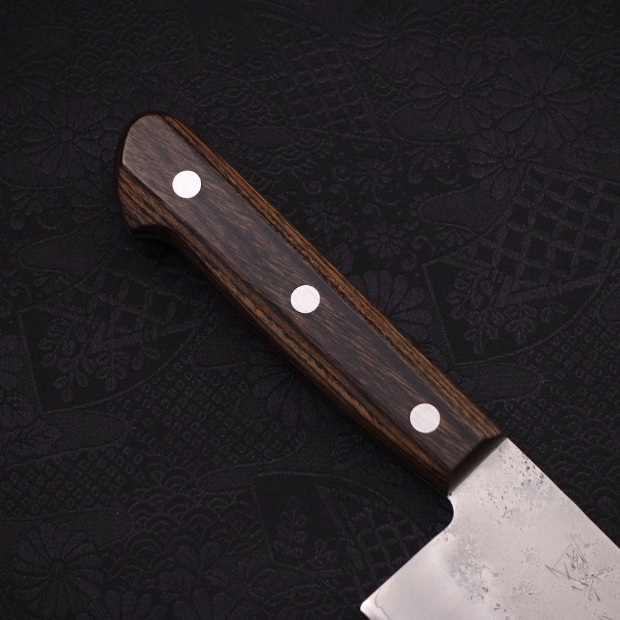 Nakiri Silver Steel #3 Nashiji Western Brown Handle 165mm