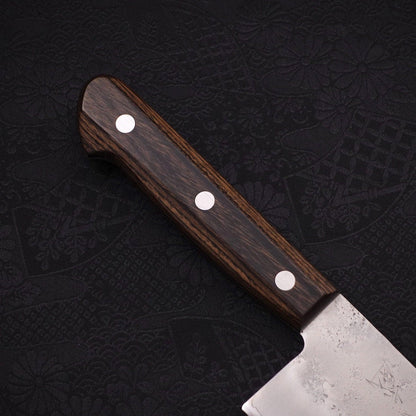 Nakiri Silver Steel #3 Nashiji Western Brown Handle 165mm