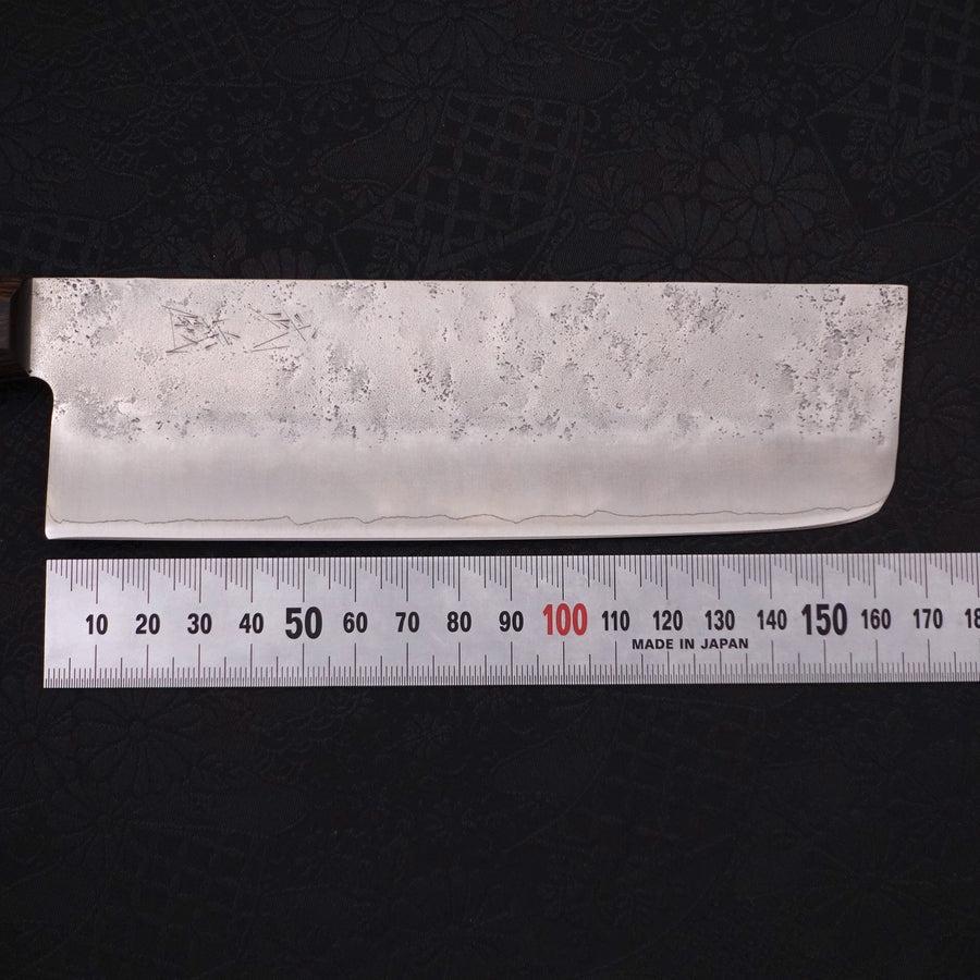 Nakiri Silver Steel #3 Nashiji Western Brown Handle 165mm