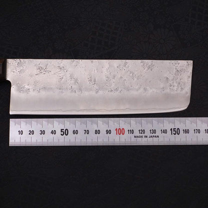 Nakiri Silver Steel #3 Nashiji Western Brown Handle 165mm