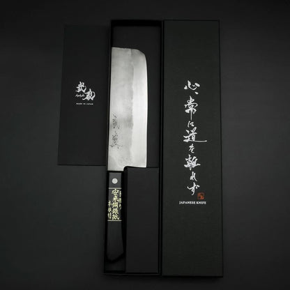 Nakiri Silver Steel #3 Nashiji Western Handle 170mm