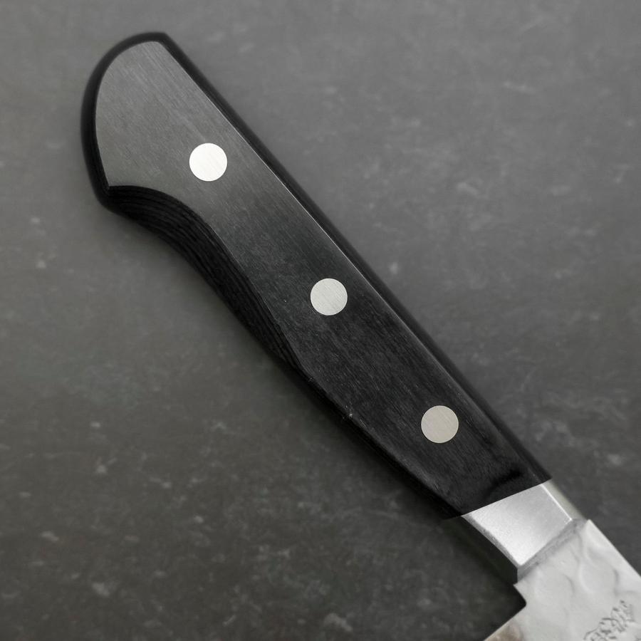 Nakiri Stainless Clad Blue Steel #2 Tsuchime Western Black Handle 170mm