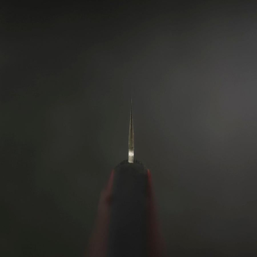 Nakiri Stainless Clad Blue Super Polished Western Black Red Handle 160mm