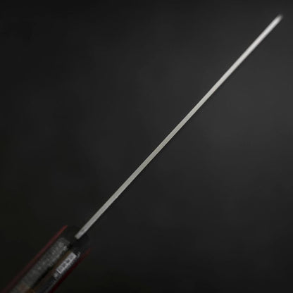 Nakiri Stainless Clad Blue Super Polished Western Black Red Handle 160mm