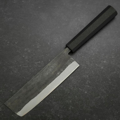 Nakiri Stainless Clad Blue Steel #2 Kurouchi Rubber Handle 165mm