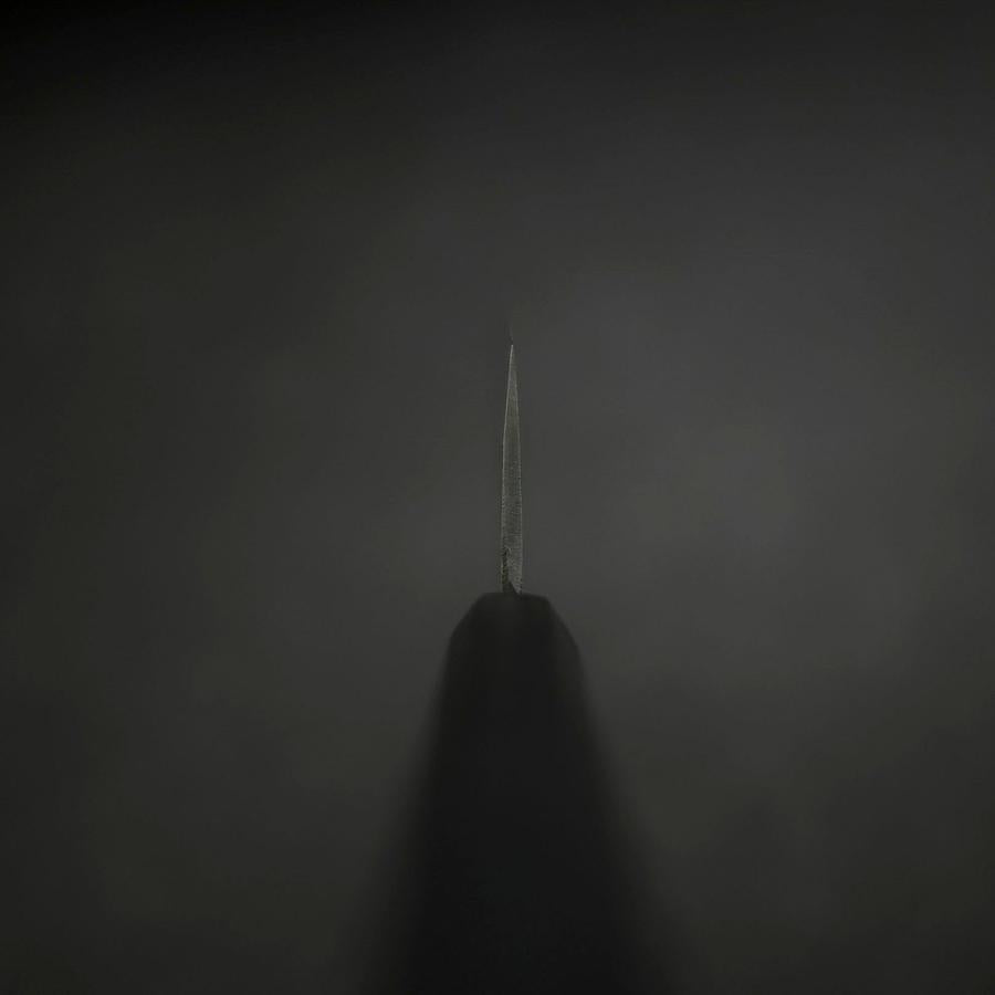 Nakiri Stainless Clad Blue Steel #2 Kurouchi Rubber Handle 165mm