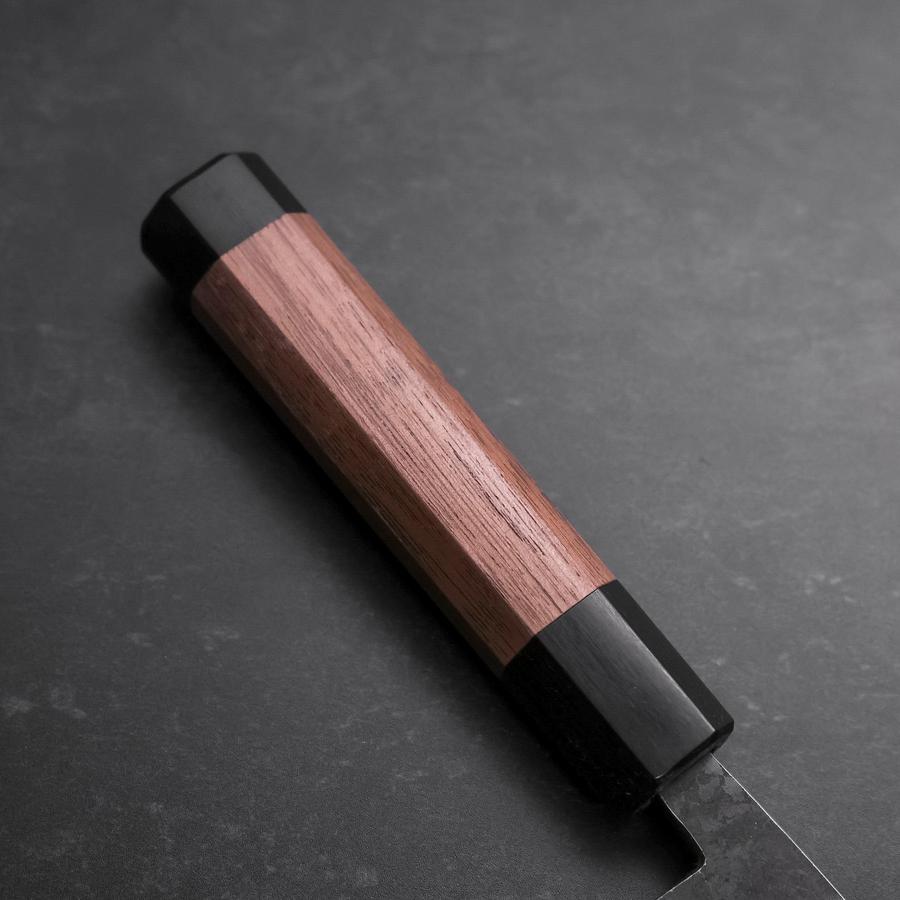 Nakiri Stainless Clad Blue Steel #2 Kurouchi Walnut Handle 165mm