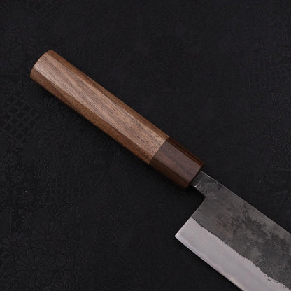 Nakiri Stainless Clad Blue Steel #2 Kurouchi Walnut Shitan Handle 165mm
