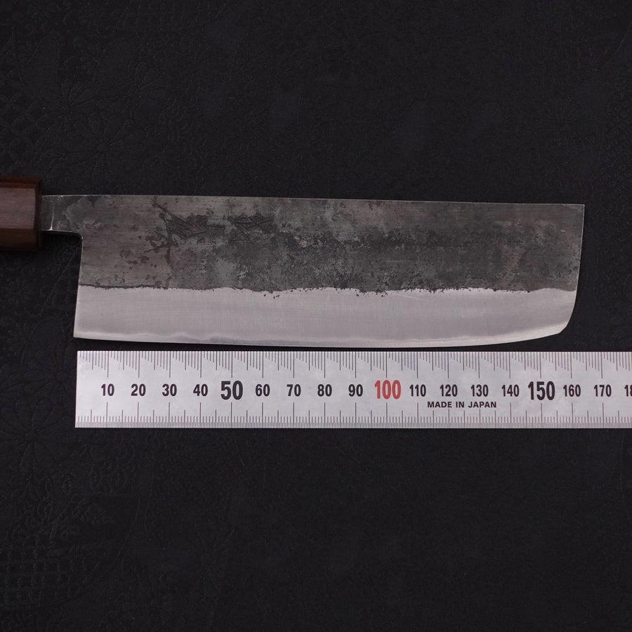 Nakiri Stainless Clad Blue Steel #2 Kurouchi Walnut Shitan Handle 165mm