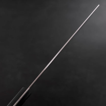 Nakiri Stainless Clad White Steel #2 Polished Western Black Handle 150mm