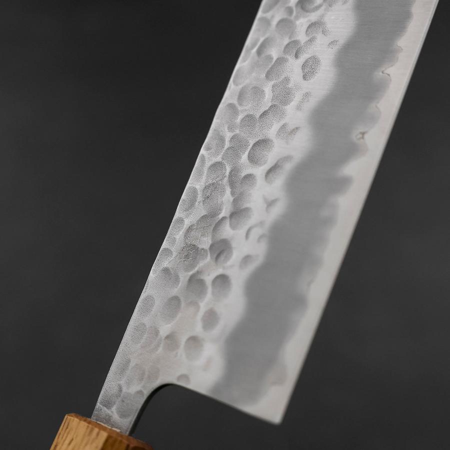 Nakiri Stainless Clad White Steel #2 Tsuchime Yaki Urushi Handle 165mm