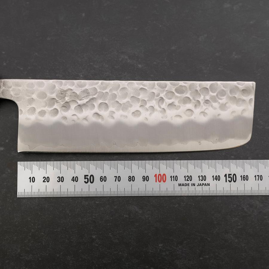Nakiri Stainless Clad White Steel #2 Tsuchime Yaki Urushi Handle 165mm