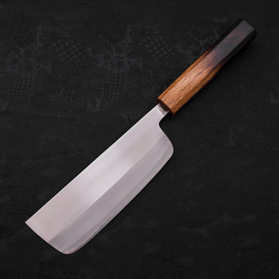 Nakiri Stainless Clad White Steel #2 Polished Yaki Urushi Handle 165mm