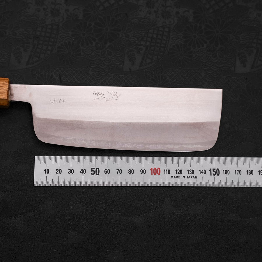 Nakiri Stainless Clad White Steel #2 Polished Yaki Urushi Handle 165mm