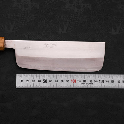 Nakiri Stainless Clad White Steel #2 Polished Yaki Urushi Handle 165mm