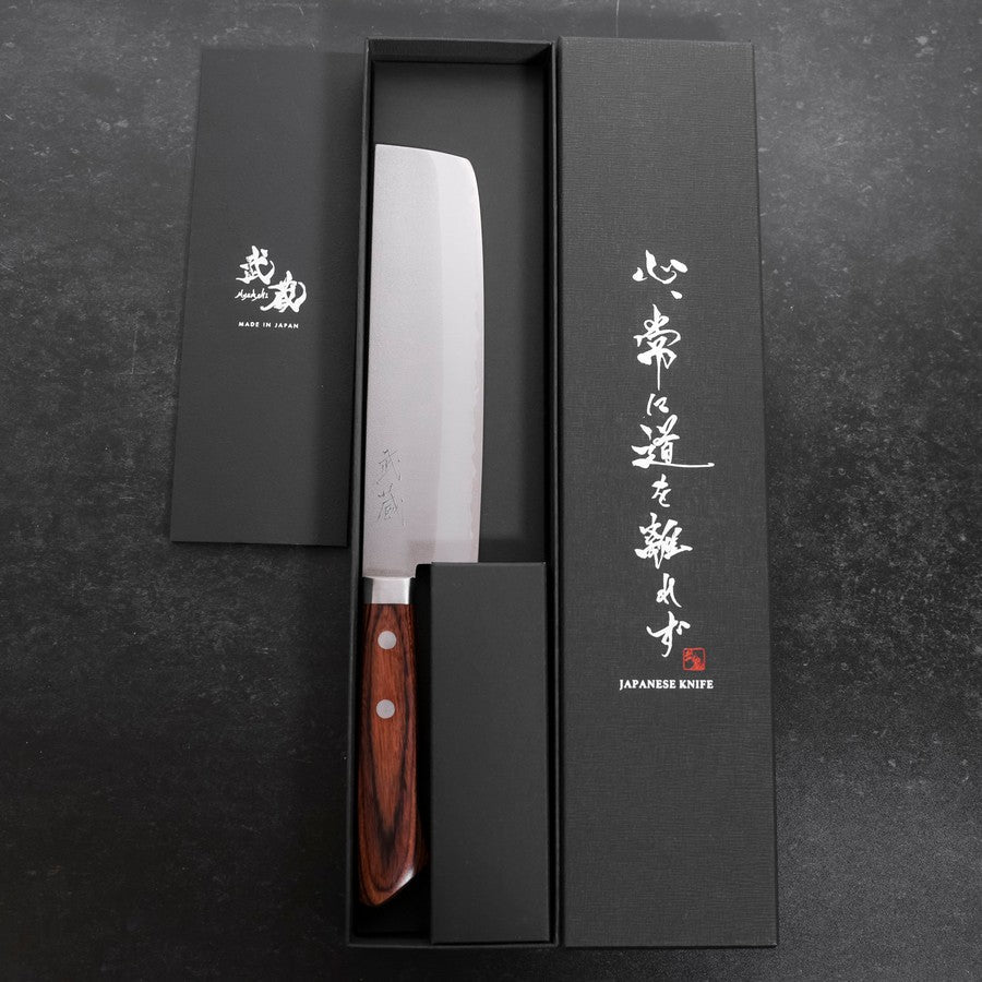 Nakiri VG-1 Nashiji Western Mahogany Handle 165mm