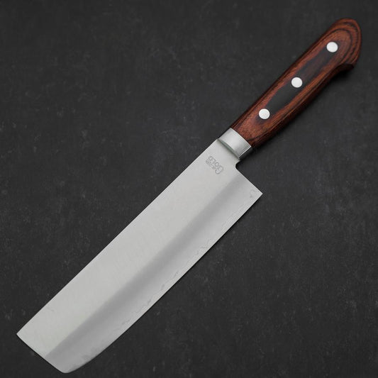 Nakiri VG-1 Polished Western Mahogany Handle 165mm