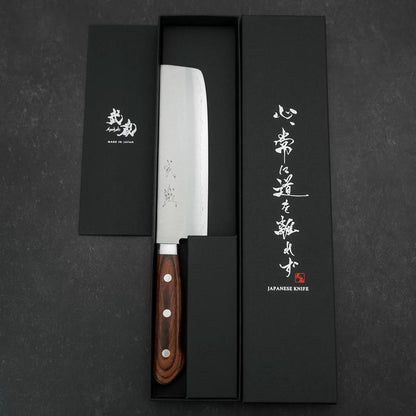 Nakiri VG-1 Polished Western Mahogany Handle 165mm