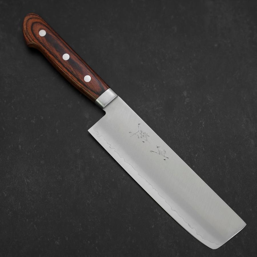 Nakiri VG-1 Polished Western Mahogany Handle 165mm