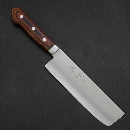 Nakiri VG-1 Polished Western Mahogany Handle 165mm