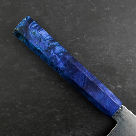 Nakiri VG-10 Damascus Blue Birch Handle 170mm
