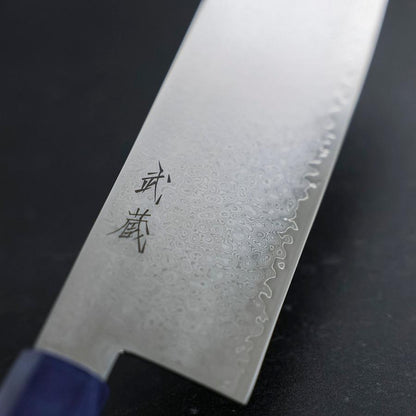 Nakiri VG-10 Damascus Blue Birch Handle 170mm