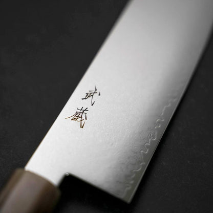 Nakiri VG-10 Damascus Buffalo Dark Pink Maple Handle 170mm