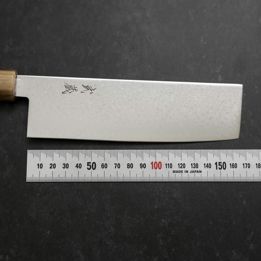 Nakiri VG-10 Damascus Buffalo Dark Pink Maple Handle 170mm