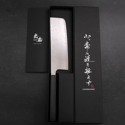 Nakiri VG-10 Damascus Dark Blue Urushi Handle 165mm