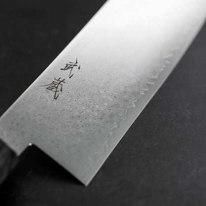 Nakiri VG-10 Damascus Gray Birch Handle 170mm (6.7”)-[Musashi]-[Japanese-Kitchen-Knives]