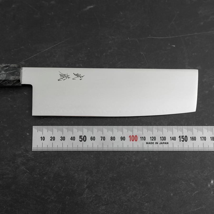 Nakiri VG-10 Damascus Gray Birch Handle 170mm (6.7”)-[Musashi]-[Japanese-Kitchen-Knives]