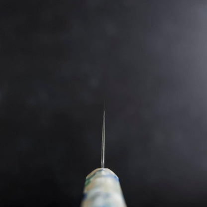 Nakiri VG-10 Damascus Ocean Blue-White Mix Handle 165mm