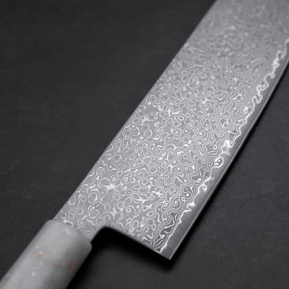 Nakiri VG-10 Damascus Ocean White Black Gold Handle 165mm