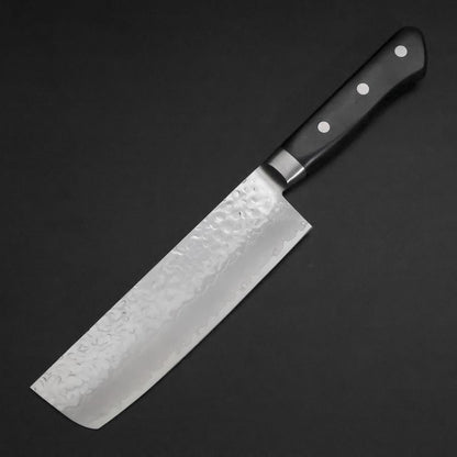 Nakiri VG-10 Tsuchime Damascus Western Black Handle 165mm