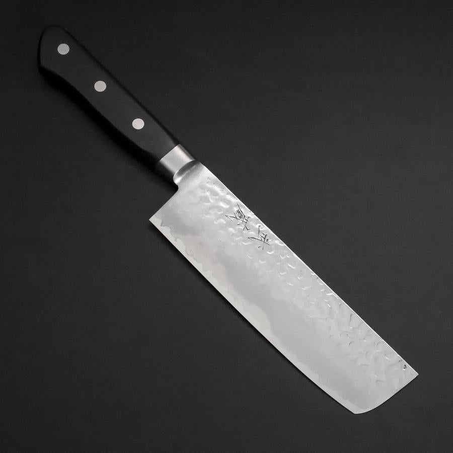 Nakiri VG-10 Tsuchime Damascus Western Black Handle 165mm