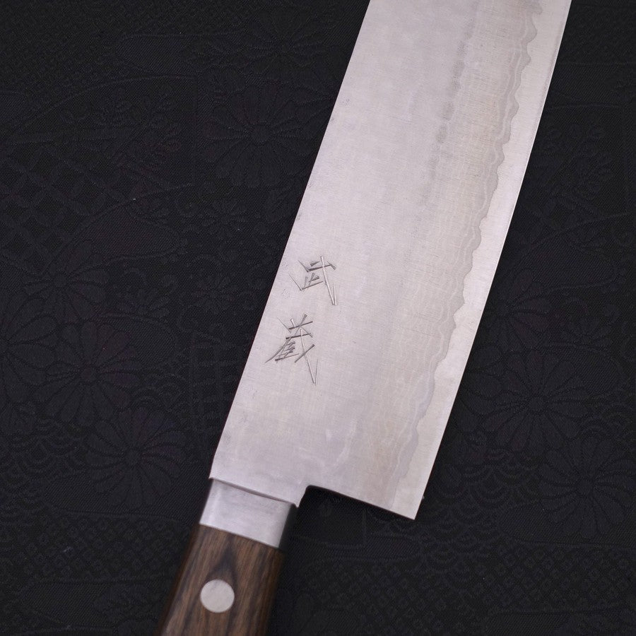 Nakiri VG-10 Tsuchime Damascus Western Brown Handle 165mm