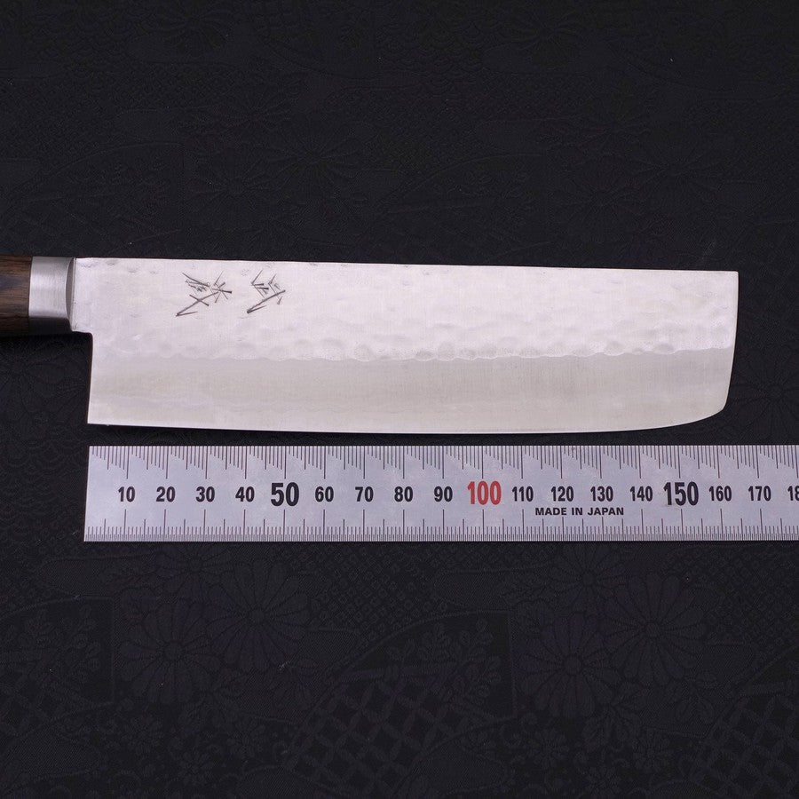 Nakiri VG-10 Tsuchime Damascus Western Brown Handle 165mm