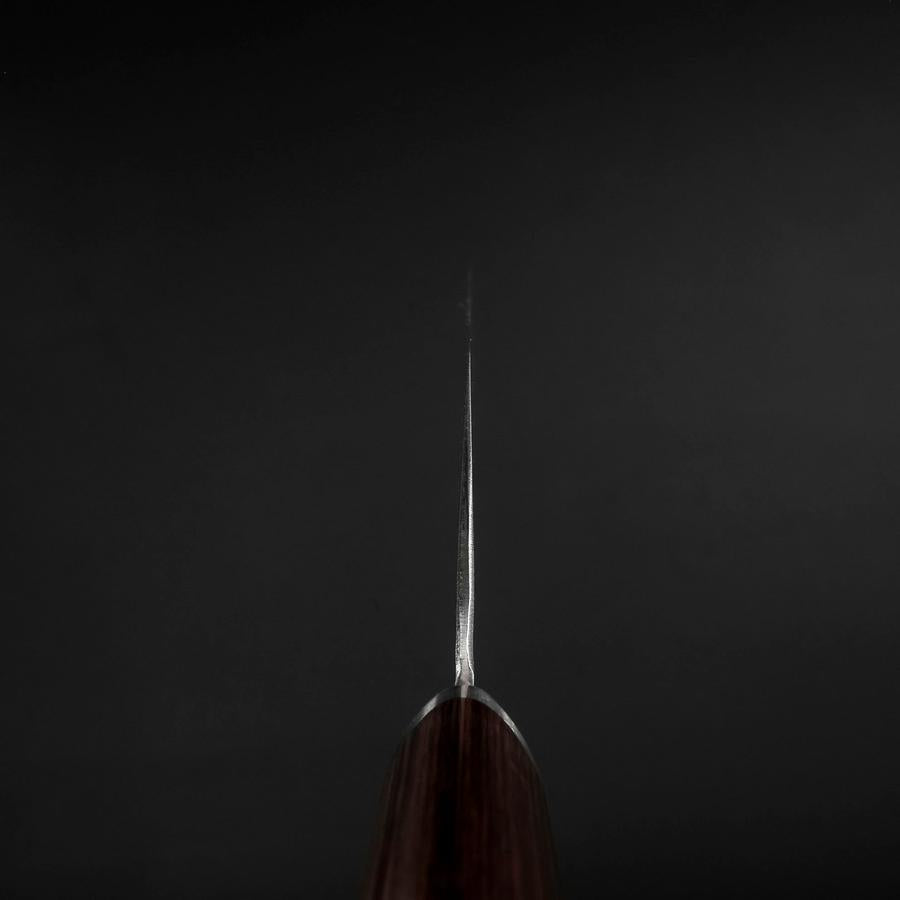 Nakiri VG-10 Tsuchime Oval Mahogany Handle 180mm (7”)-[Musashi]-[Japanese-Kitchen-Knives]