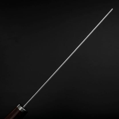 Nakiri VG-10 Tsuchime Oval Mahogany Handle 180mm (7”)-[Musashi]-[Japanese-Kitchen-Knives]