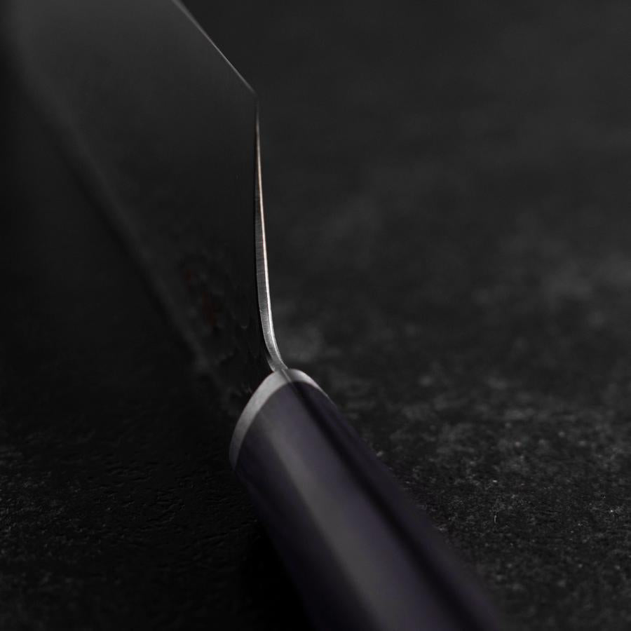 Nakiri VG-10 Tsuchime Oval Purple Handle 180mm (7”)-[Musashi]-[Japanese-Kitchen-Knives]