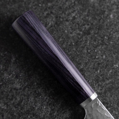 Nakiri VG-10 Tsuchime Oval Purple Handle 180mm (7”)-[Musashi]-[Japanese-Kitchen-Knives]